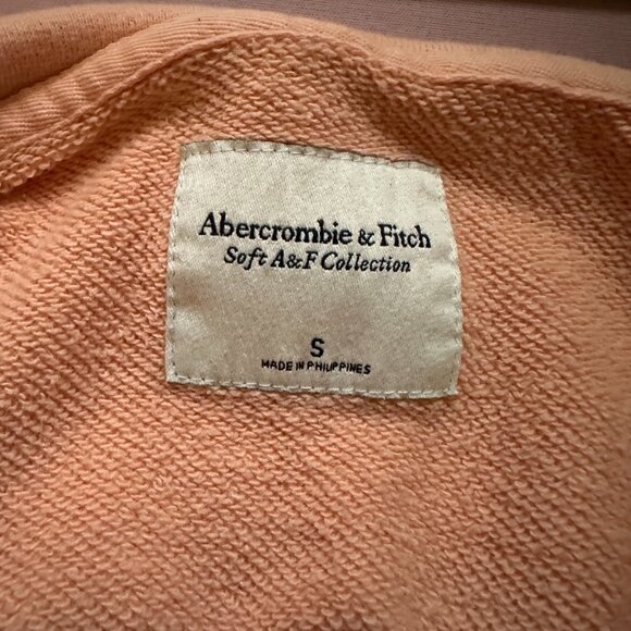 Abercrombie & Fitch Peach Cozy Cropped Hoodie – Size S - Picture 10 of 10
